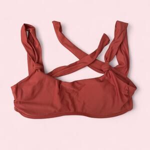 Aerie orangeterracotta bikini top size